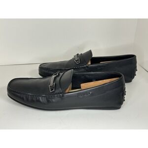Tods, Men's Black Leather‎ Driving Loafer, Size 9.5